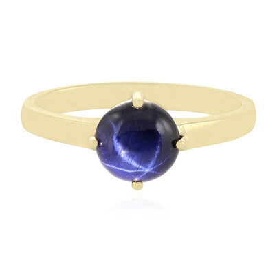 Blue Star Sapphire Silver Ring