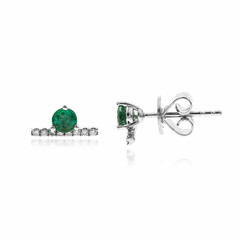 14K AAA Zambian Emerald Gold Earrings (CIRARI)