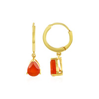 Red Onyx Silver Earrings