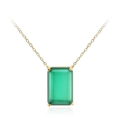 Green Onyx Silver Necklace