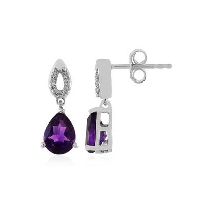 Amethyst Silver Earrings