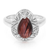 Red Tiger´s Eye Silver Ring