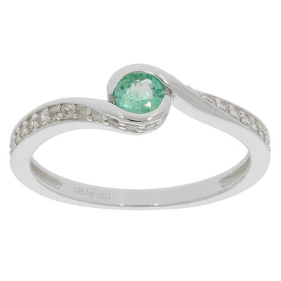 Zambian Emerald Silver Ring