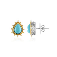 Sleeping Beauty Turquoise Silver Earrings (Dallas Prince Designs)