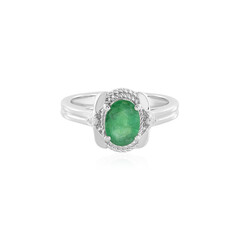 Zambian Emerald Silver Ring