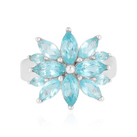 Blue Apatite Silver Ring