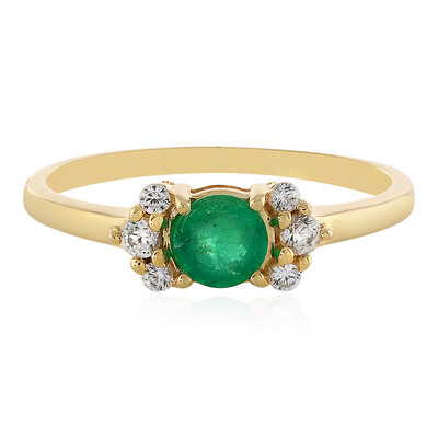 9K Zambian Emerald Gold Ring