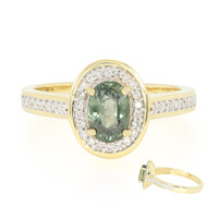 18K Unheated Sapphire Gold Ring (AMAYANI)