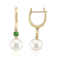 9K White South Sea Pearl Gold Earrings (Michelle Albala)