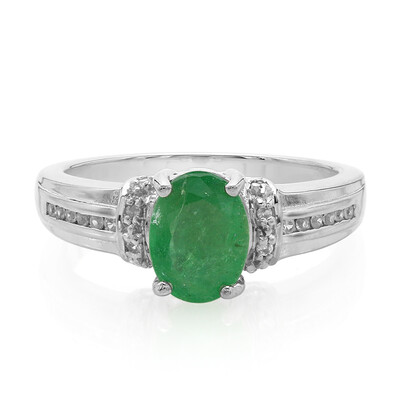 Bahia Emerald Silver Ring