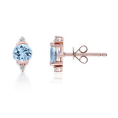 14K AAA Brazilian Aquamarine Gold Earrings (CIRARI)
