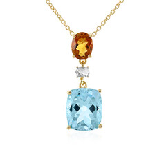 Sky Blue Topaz Silver Necklace