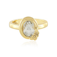 Green Amethyst Silver Ring