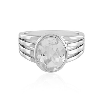 White Topaz Silver Ring
