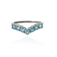 Swiss Blue Topaz Silver Ring