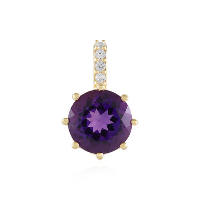Siberian Amethyst Silver Pendant