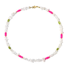 White Quartz Silver Necklace