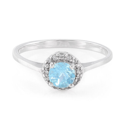 Blue Apatite Silver Ring