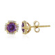 Siberian Amethyst Silver Earrings