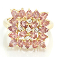 18K Unheated Padparadscha Sapphire Gold Ring (AMAYANI)