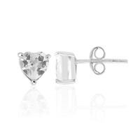 White Topaz Silver Earrings