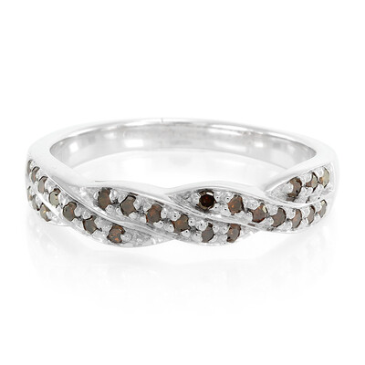 Fancy Diamond Silver Ring