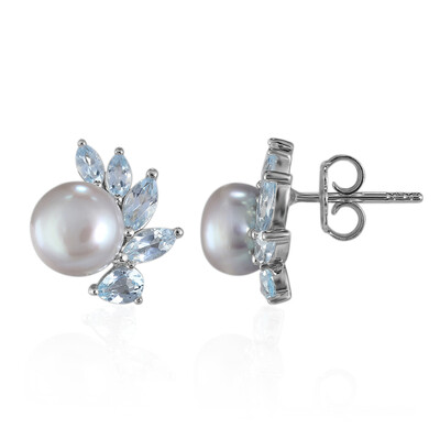 Freshwater pearl Silver Earrings (TPC)