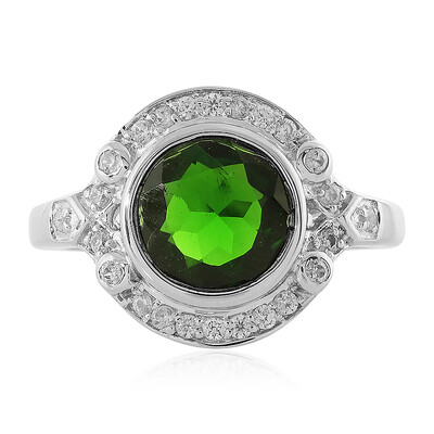 Russian Diopside Silver Ring