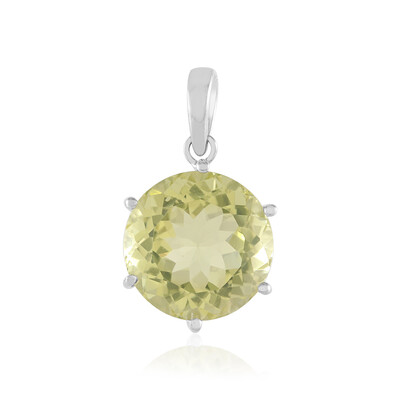 Lemon Quartz Silver Pendant