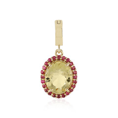 9K Yellow Beryl Gold Pendant