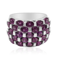 Rhodolite Silver Ring