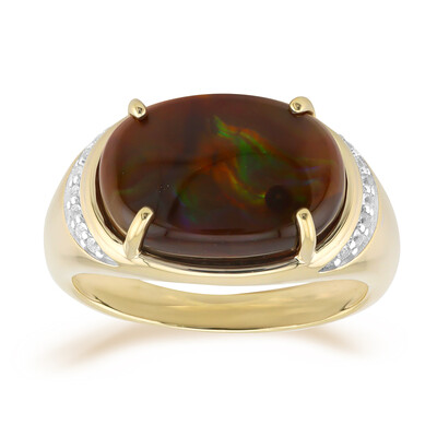 9K Fire Agate Gold Ring
