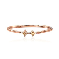 9K SI1 Argyle Rose De France Diamond Gold Ring