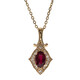 14K AAA Mozambique Ruby Gold Necklace (CIRARI)