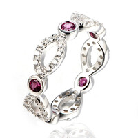 Rhodolite Silver Ring