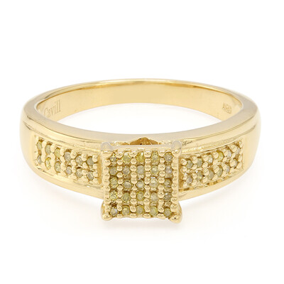 Fancy Diamond Silver Ring