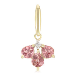 Padparadscha Sapphire Silver Pendant