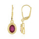Bemainty Ruby Silver Earrings