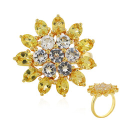 Golden Beryl Silver Ring