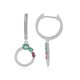 Russian Emerald Silver Earrings