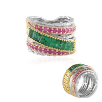 Zambian Emerald Silver Ring (Gems en Vogue)