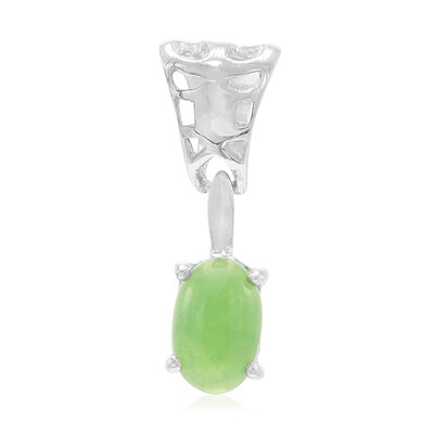Imperial Chrysoprase Silver Pendant