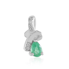 Zambian Emerald Silver Pendant
