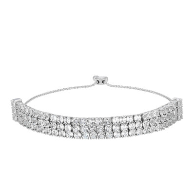 White Topaz Silver Bracelet (Adela Silber)