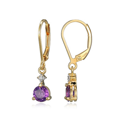 Zambian Amethyst Silver Earrings