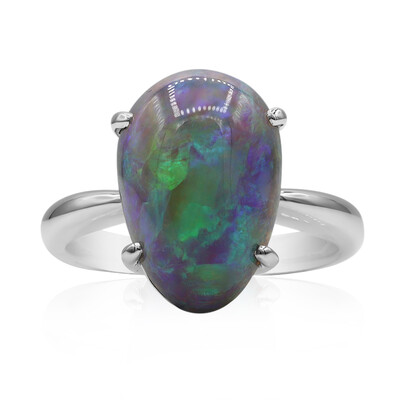 Lightning Ridge Black Opal Platinium Ring (CIRARI)