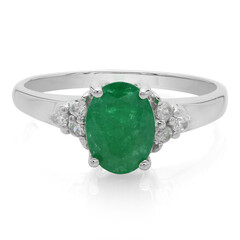Bahia Emerald Silver Ring
