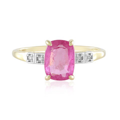 9K Madagascar Pink Sapphire Gold Ring