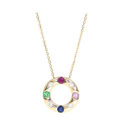 14K AAA Mozambique Ruby Gold Necklace (CIRARI)