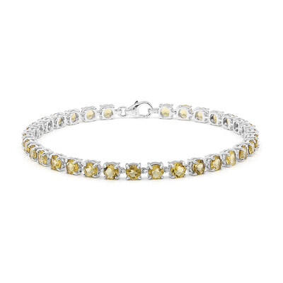 Honey Quartz Silver Bracelet